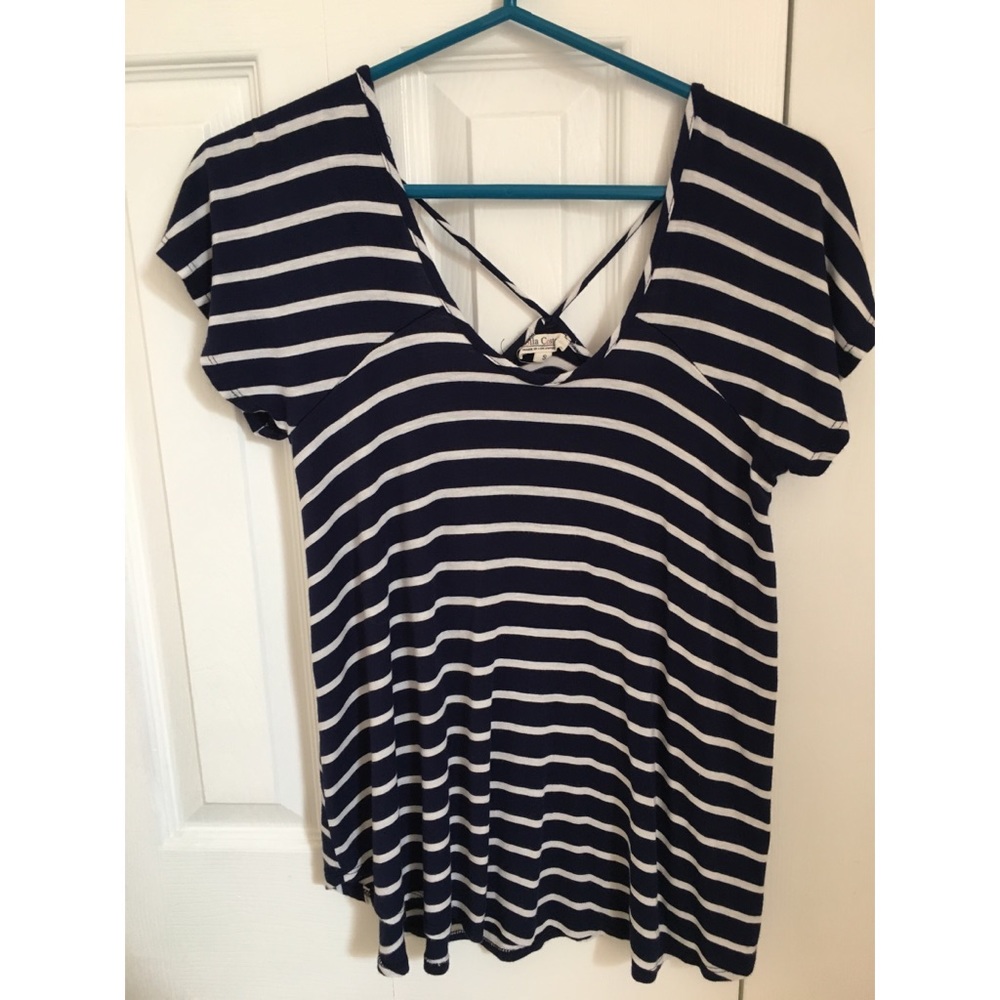 Small Navy Blue Flowy Top
